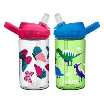 Camelbak Eddy+ Kids Butterfly + Dino 14oz/400ml spill proof bottles - twin pack