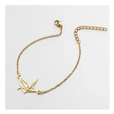 Thousand paper crane hand jewelry bracelet for women