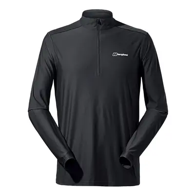 Berghaus Men's T Shirt Moisture Wicking 24/7 Tech Half-Zip Jet Black