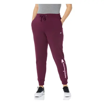 Champion Women's Powerblend Joggers Script Logo Dark Berry Purple-Y0