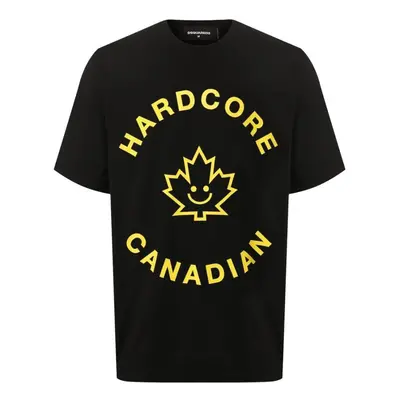 Dsquared2 Hardcore Canadian Maple Leaf Black T-Shirt