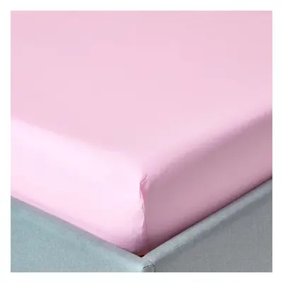 (Super-King, Pink) Egyptian Cotton Fitted Sheet TC