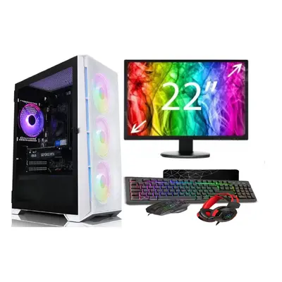 (Full Set Up) Gaming PC Bundle: Intel Core i3/ 16GB RAM / 1TB+128GB SSD / GT730 2GB / 22" Monito