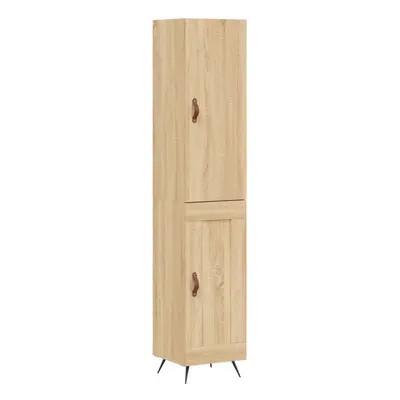 (sonoma oak, wood door) vidaXL Highboard Sideboard Tall Storage Cabinet Side Cabinet Engineered 