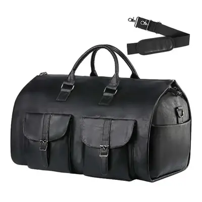 (black) Versatile Business Garment Bag - Convertible Duffle Bag for Men and Women, Outdoor Gym B