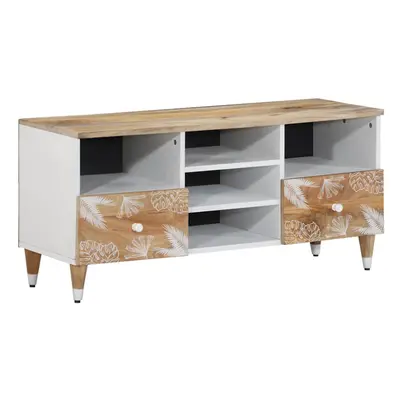 vidaXL TV Cabinet 100x33.5x46 cm Solid Wood Mango TV stand TV sideboard