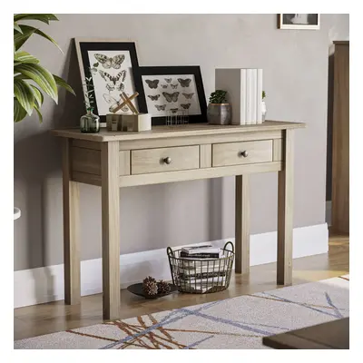 Panama Drawer Console Table Hallway Desk Pine