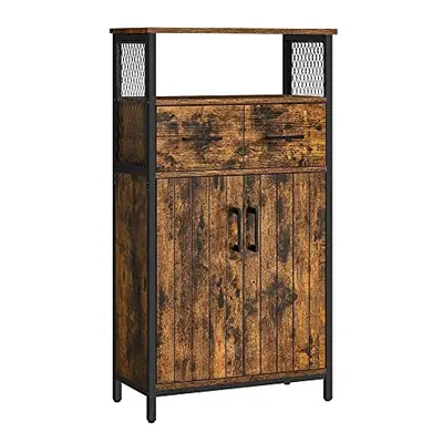 VASAGLE Storage Cabinet, Multipurpose Sideboard with Drawer and Adjustable Shelf, Bathroom Cabin