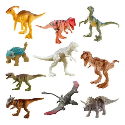 Mattel Jurassic World Camp Cretaceous Multipack with Mini Dinosaur Action Figures Realistic Scul