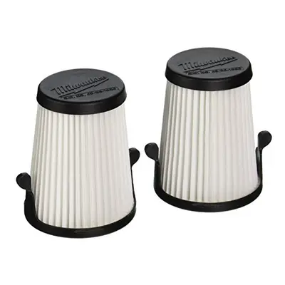 Milwaukee Genuine OEM 49-90-1950 Replacement Dry Filters for M12 Compact Vacuum (2 Pack)