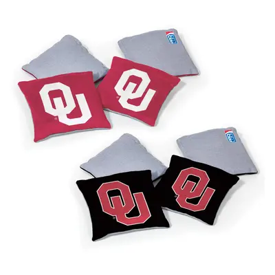 Wild Sports NCAA Oklahoma Sooners 8pk Dual Sided Bean Bags Team Color