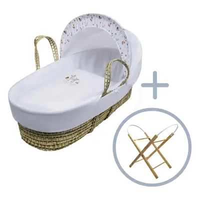 Forest Friends Palm Moses Basket with Opal Folding Stand Natural