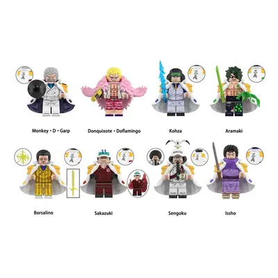 8PCS One Piece Collection Minifigures Toys Fit Lego