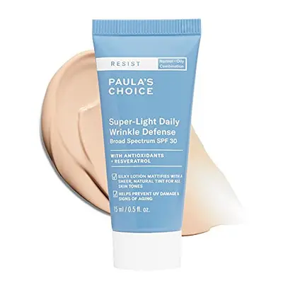 Paulas choice RESIST Super-Light Daily Wrinkle Defense SPF Matte Tinted Face Moisturizer with UV