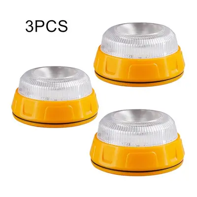 (3 Pcs) LED Emergency Strobe Beacon Help Flash Light Magnetic Roadside Traffic Safety Warning Li