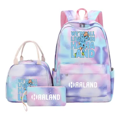 3pcs Sets Haaland Backpack School Bag Travel