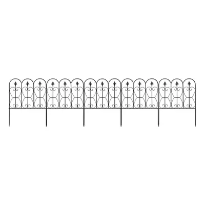 Decorative Garden Fence Folding Wire Patio Fences W/ Arched Design