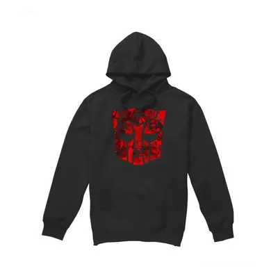 (L, Black) Transformers Mens Autobot Toned Hoodie