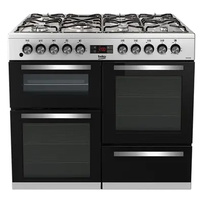 Beko KDVF100X 100cm Dual Fuel Range Cooker - Stainless Steel