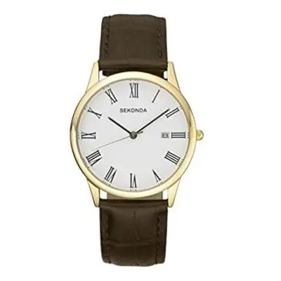 Sekonda Men Analog Quartz Watch with Leather Strap