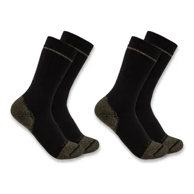 Carhartt Men's Midweight Cotton Blend Steel Toe Sock Pack Black La