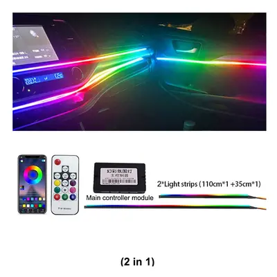 (symphony in 1) in 22 in Streamer Symphony Car Ambient Lighting Interior 64 Color Rgb Led Light 