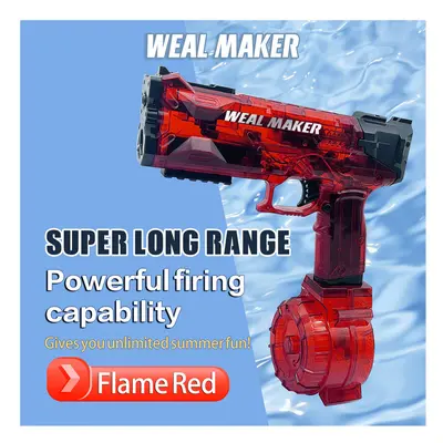 (Flame Red) New Cool Electric Glock Water Gun Toy Weal Maker Watergun Children's