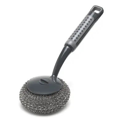 Addis ComfiGrip Long Handled Washing Up Scourer Scrub Brush, Metallic Graphite, x x cm