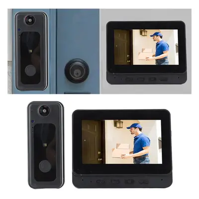 Wireless Doorbell with Monitor, 1080p HD Wireless Security Video Doorbell Camera Wifi Video Door