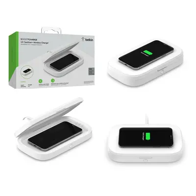 Belkin BOOST CHARGE UV Sanitizer + Watt Wireless Charger In White