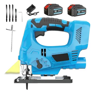 Cordless Brushless Jig Saw Electric jigsaw+2x 5.5A Battery+Charger+4Blade