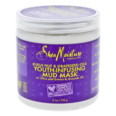 Shea Moisture Kukui Nut & Grapeseed Oils Youth-Infusing Mud Mask for Unisex Ounce