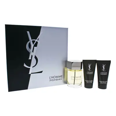 LHomme by Yves Saint Laurent for Men - Pc Gift Set 3.3oz EDT Spray, 1.6oz After Shave Balm, 1.6o