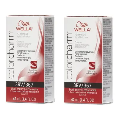 (3RV â pack of 2) 3RV Black Cherry Wella Color Charm Permanent Haircolor