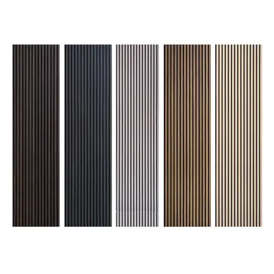 (Black Oak Acoustic x 2) Display Guru Sturdy & Durable Wooden Slat Acoustic Wall Panels & Ceilin