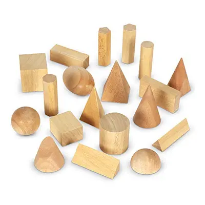 Learning Resources LER4298 Wood Geometric Solids Set of