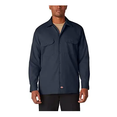 Dickies Mens Big-Tall Long Sleeve Work Shirt Dark Navy 3XL