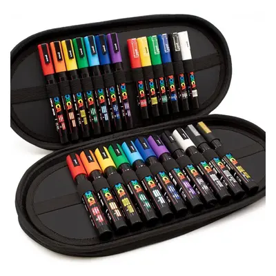 POSCA - PC-5M / PC-3M / PC-1M - Paint Marker Art Pens - Display Case of - The Starter Basic Gift