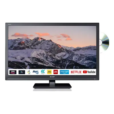 Sharp 24" LED Smart TV with Built-In DVD Player