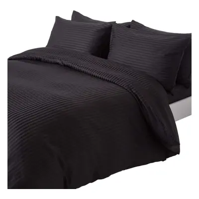 (King, Black) Duvet Cover with Pillowcase Thread count