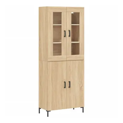 (sonoma oak, doors) vidaXL Highboard Sideboard Tall Storage Cabinet Side Cabinet Engineered Wood