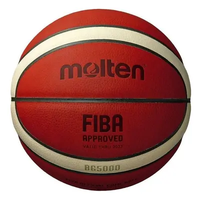 Molten BG5000 Premium Leather Basketball - FIBA Official Game Ball - Size