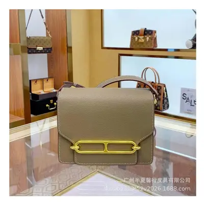 (Elephant gray) The Head Layer Of Cowhide Pork Nose Tofu Bag Female Bag Spring And Summer New Sh