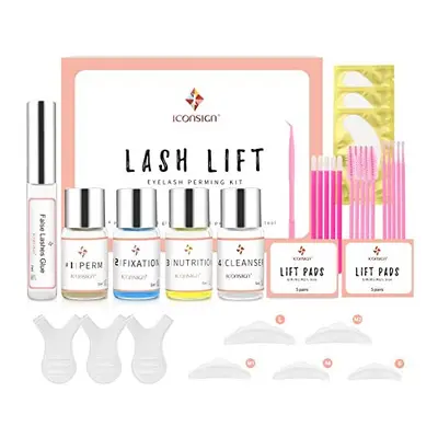 Lash Lift Kit, Eyelash Perm Kit, Professional Eyelash Curling Lash Extension Set, Glue Upgraded 