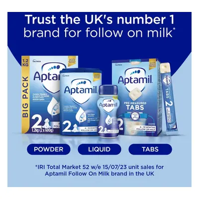 Aptamil Follow On Baby Milk Ready to Use Liquid Formula, Months, ml, (Pack of 18)