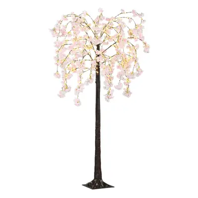 HOMCOM 180cm Cherry Blossom Tree Light with LED Lights Fake Sakura Tree