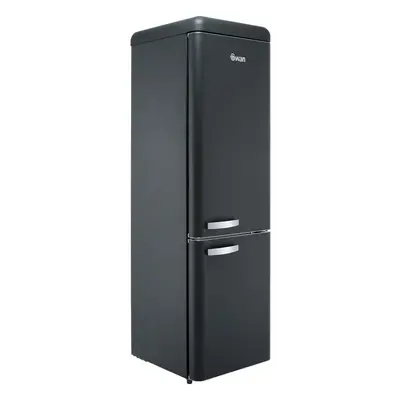 Swan Retro Slimline SR11025BN 70/30 Fridge Freezer - Black