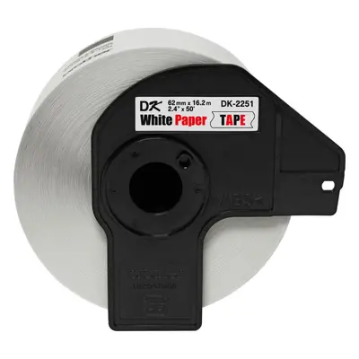 Brother DK2251 BlackRed on White Continuous Length Paper Labels Width x ft Length White Paper