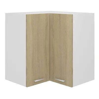 vidaXL Hanging Corner Cabinet Sonoma Oak Chipboard Kitchen Furniture Cabinet