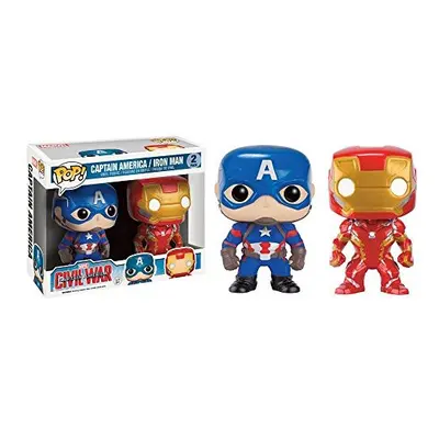 Funko Pop Captain America Civil War Exclusive 2-Pack With Cap and Iron Man